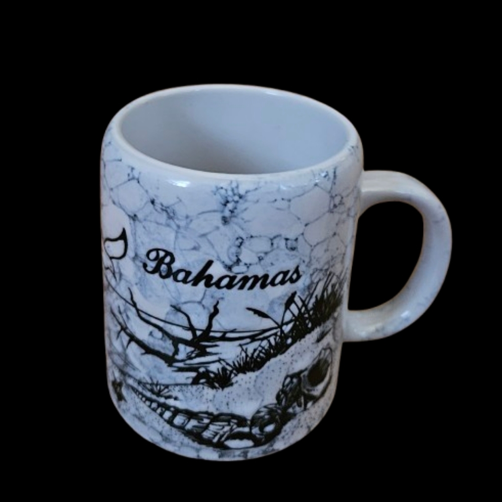 Bahamas Mug/ Cup Embossed Beach Scene